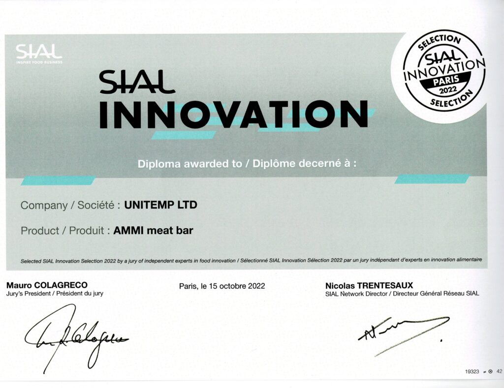 SIAL innovation award AMMI meat bars